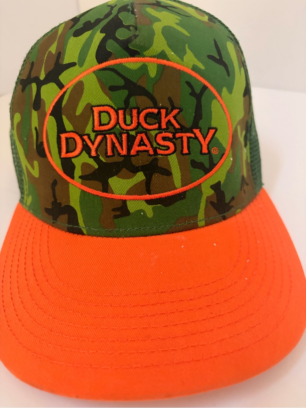 Duck Dynasty Men's Camo & Orange Trucker Hat